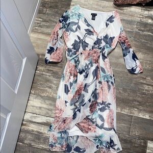 Floral Wrap Dress - Multicolor
